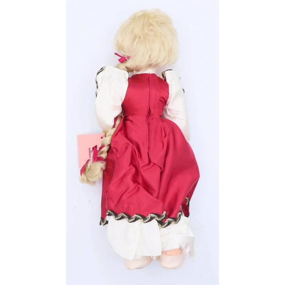 Vintage Brinn's 1988 Rapunzel Porcelain Doll Fairy Tale Series Burgundy